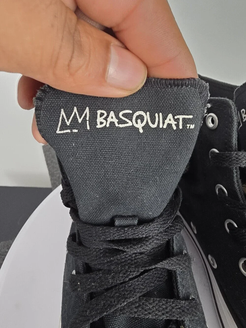 Converse x Jean-Michel Basquiat Chuck Taylor Hi Top Black Youth Size 3 Dino Shoe